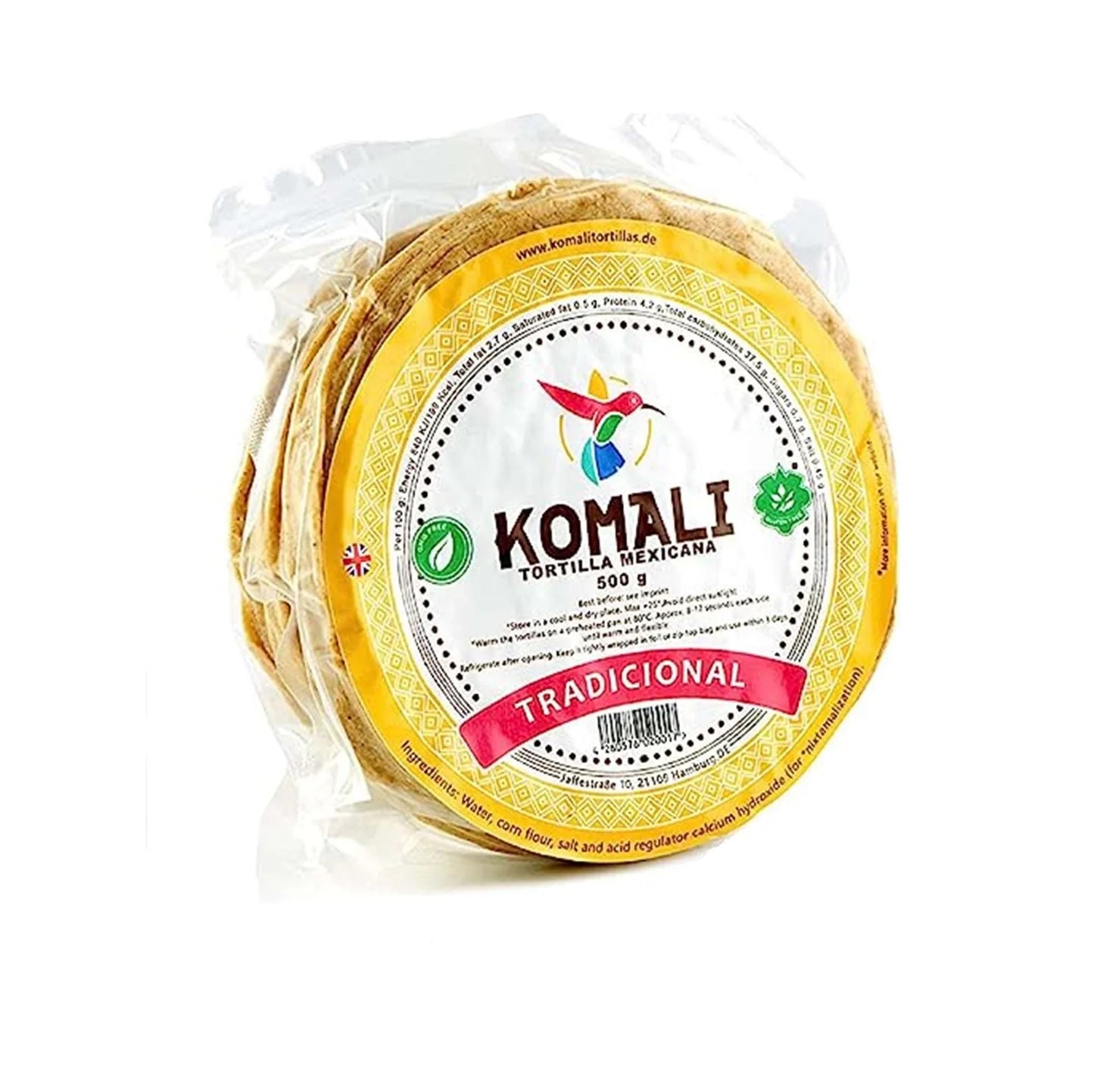KOMALI Tortillas de Maíz 15 cm / 500 g