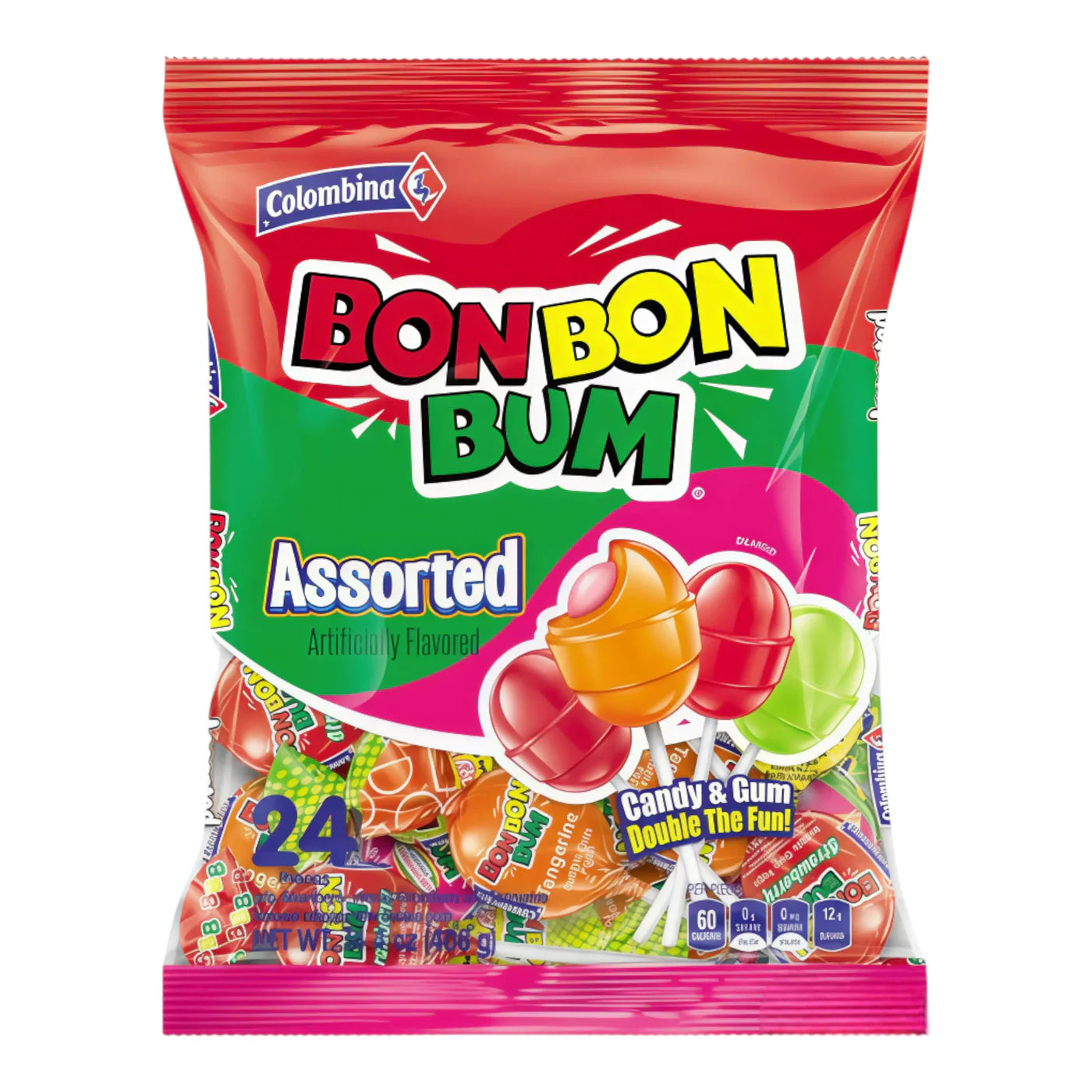COLOMBINA BON BON BUM ASSORTED – 24 x 17 g