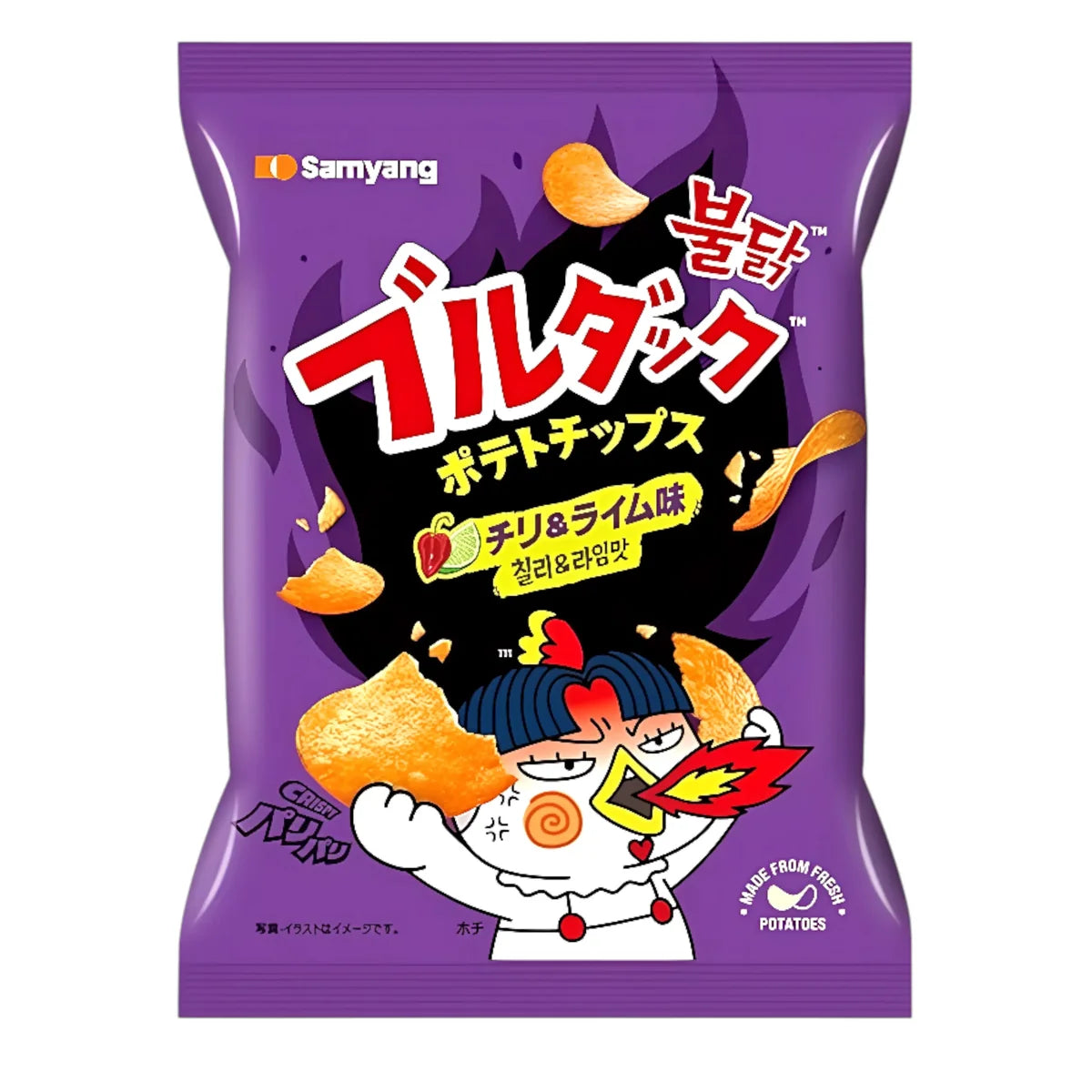 BULDAK Potato Chips Chili & Lime – 55 g