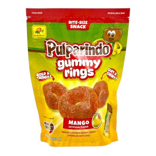 CANDY DE LA ROSA PULPARINDO GUMMY RINGS MANGO 255 ​​g