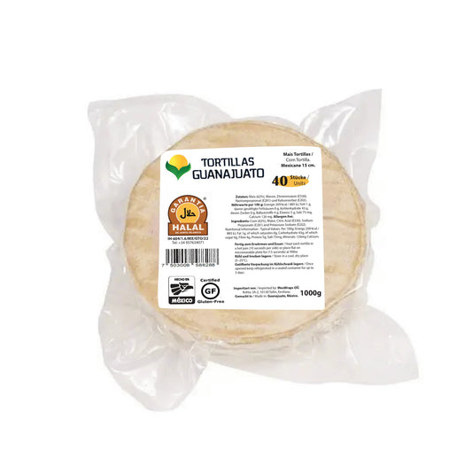 MAIZ GUANAJUATO TORTI 15 cm WHITE CORN MEXICANA 1 kg